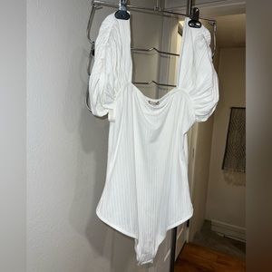 Free People Intimately white cap sleeve bodysuit Medium